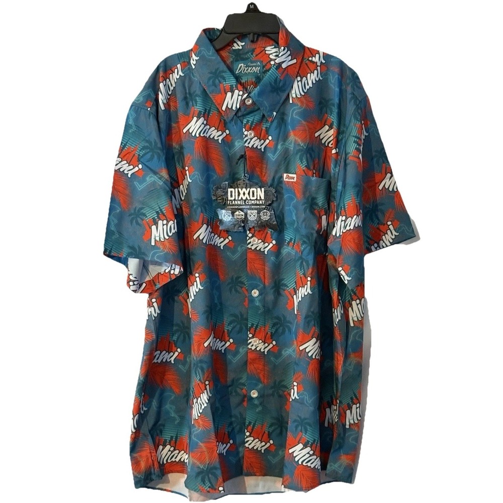 Dixxon‎ The Vice Button Up Shirt Mens 2XL Miami Vibes Lightweight NWT